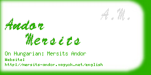 andor mersits business card